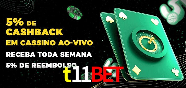 Promoções do cassino ao Vivo t11bet